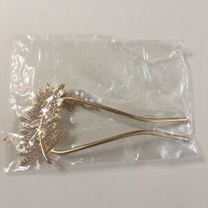 Elegant feather double pin for hair accessories